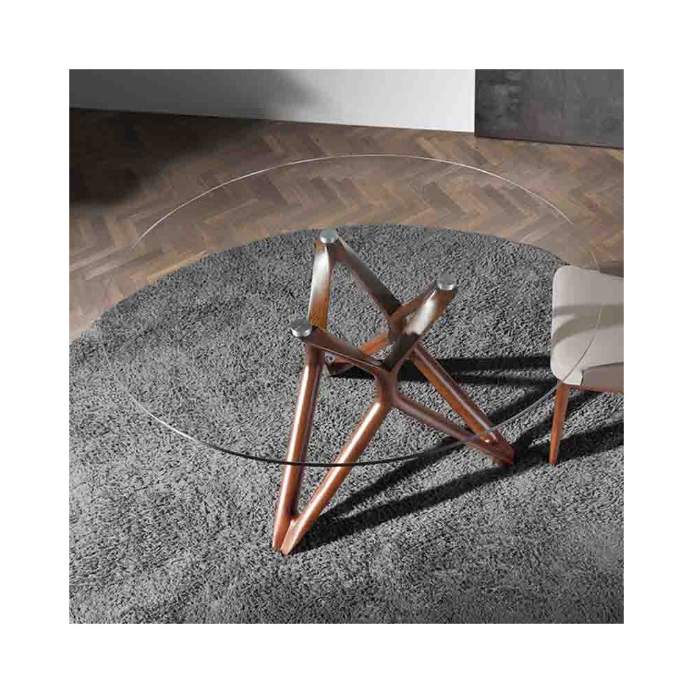 Modern wood and glass table 1108 | Angel Cerdà