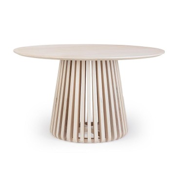 Round Table Black/Natural Bizzotto | For 6 People | Modern Design