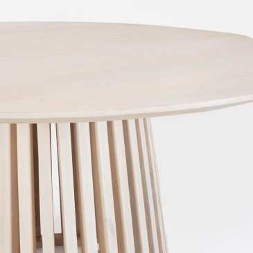 Round Table Black/Natural Bizzotto | For 6 People | Modern Design