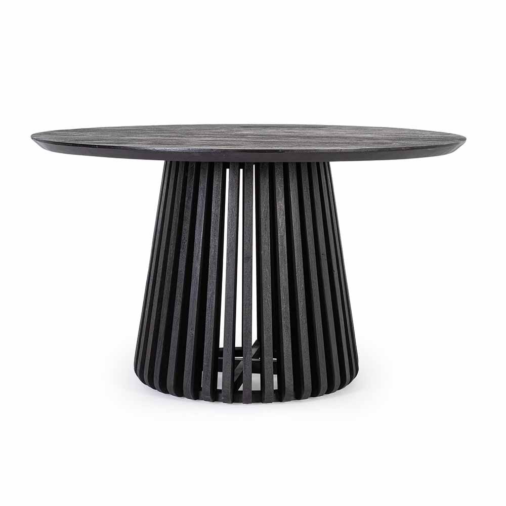 Round Table Black/Natural Bizzotto | For 6 People | Modern Design