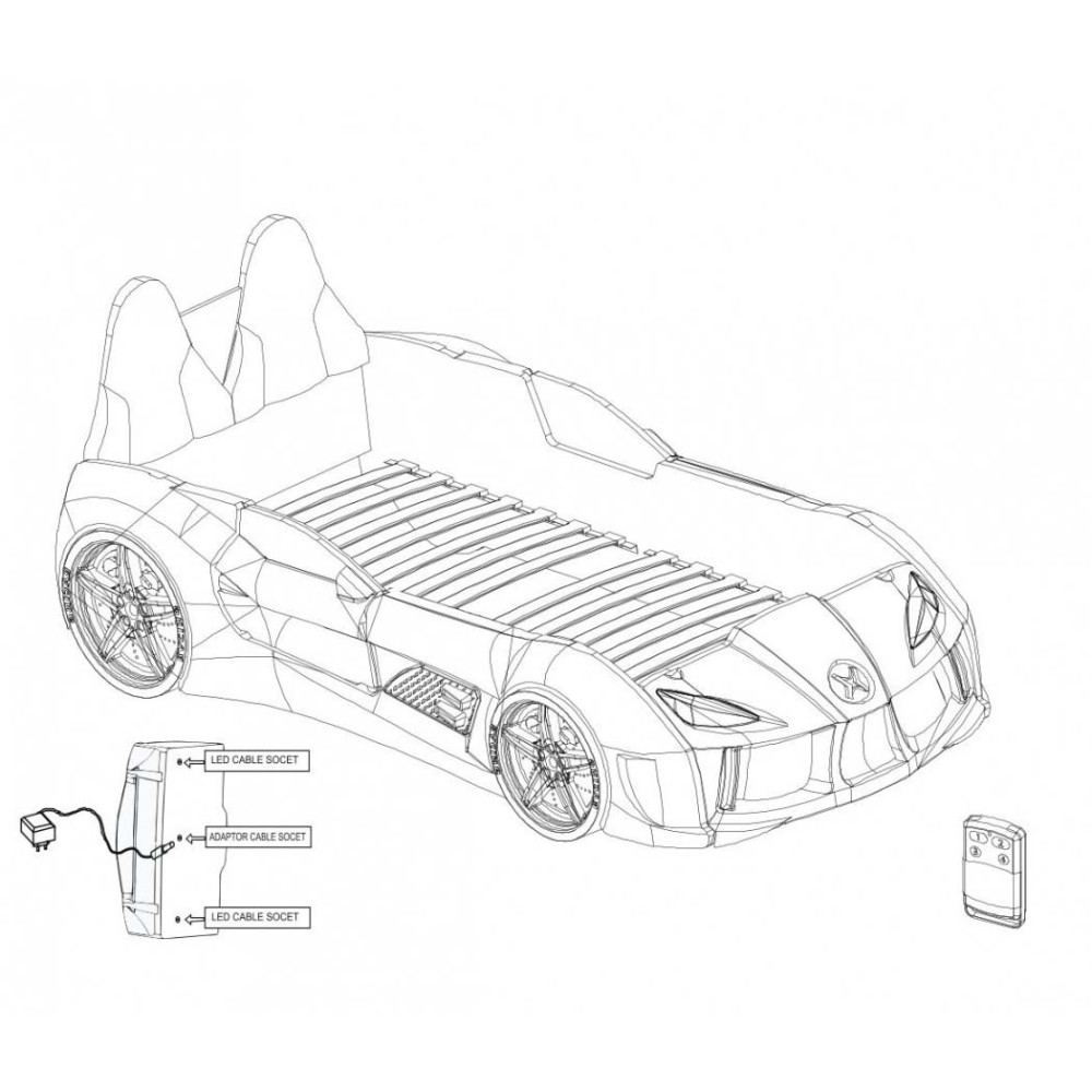 Lit en forme de voiture de course | seulement du design et de la qualité pour votre enfant