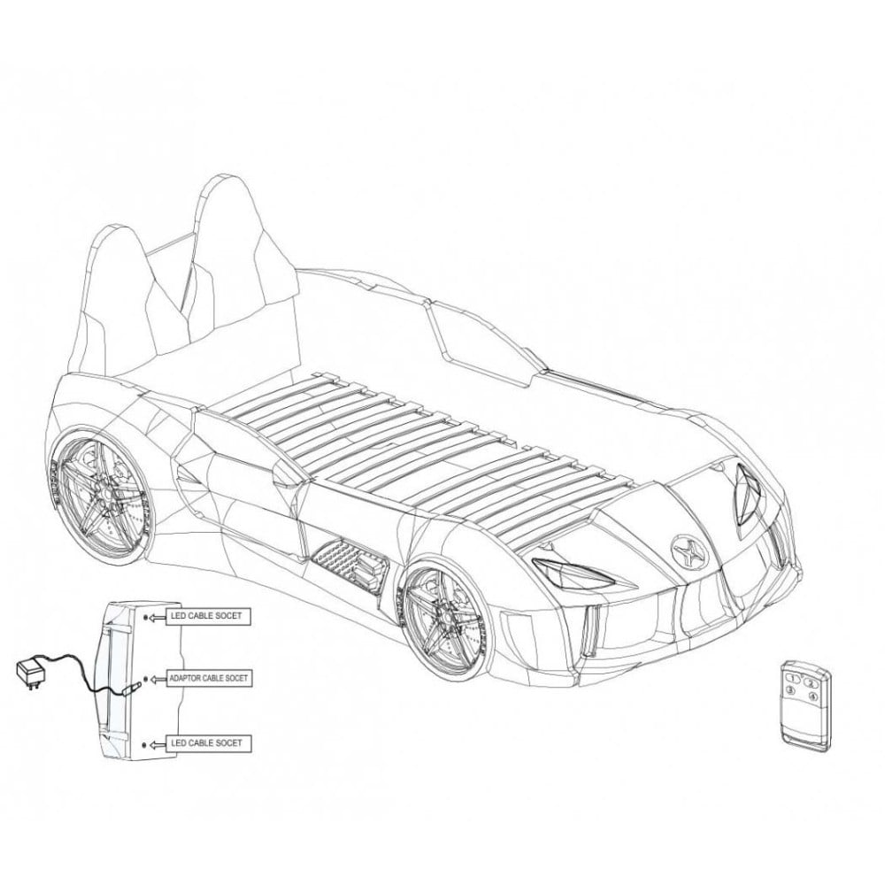 Raceauto-vormig bed | alleen design en kwaliteit voor uw kind