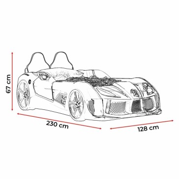 Letto a forma di auto da corsa | solo design e qualità per tuo figlio