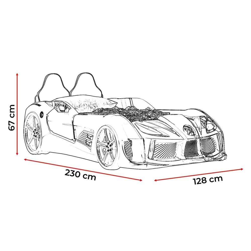 Raceauto-vormig bed | alleen design en kwaliteit voor uw kind