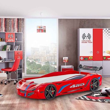 Car-shaped bed with spoiler | furnish your bedroom with style