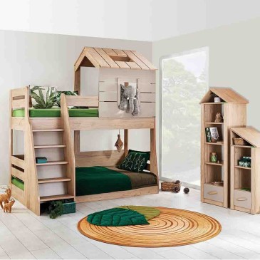 A World of Fantasy: My House Line Bunk Bed with Forest Theme