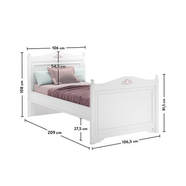 Rustic White Girls Bed with Trundle Bed and Canopy