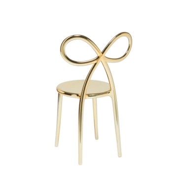 Ribbon Chair: in shiny metallic polypropylene | Qeeboo