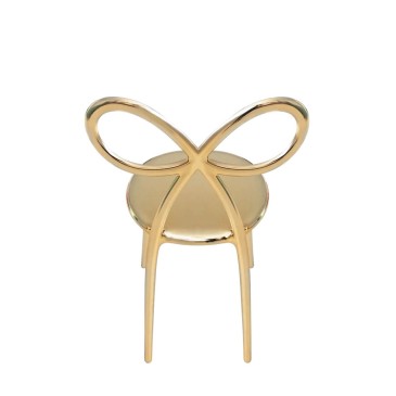 Ribbon Chair: in shiny metallic polypropylene | Qeeboo