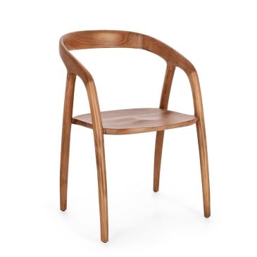 Chaise en bois de teck adaptée aux environnements scandinaves | Kasa-Store