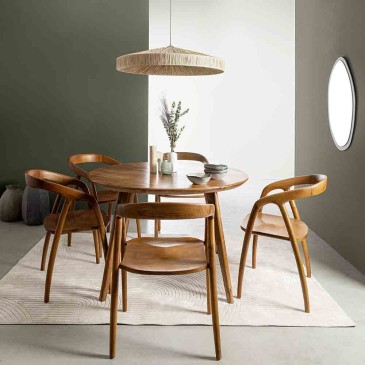 Teak wood chair suitable for Scandinavian environments | Kasa-Store