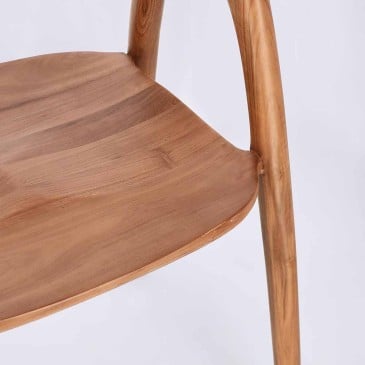 Teak wood chair suitable for Scandinavian environments | Kasa-Store