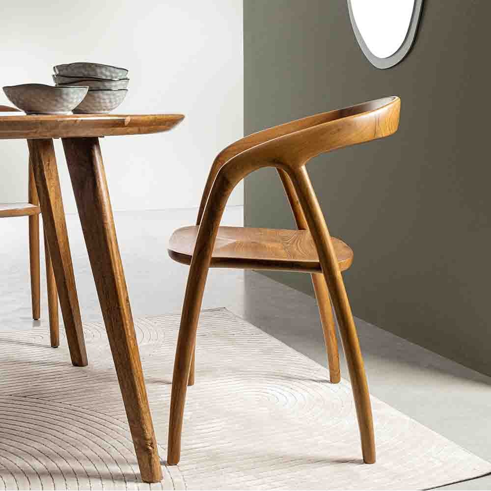 Teak wood chair suitable for Scandinavian environments | Kasa-Store