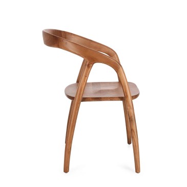 Chaise en bois de teck adaptée aux environnements scandinaves | Kasa-Store