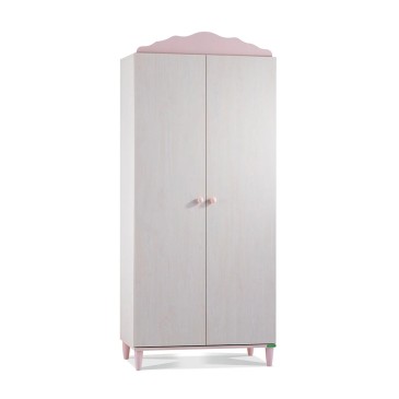 2-door wardrobe for children's bedroom: spacious, safe and with LED lights