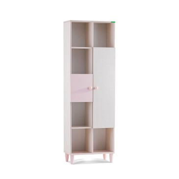 Colorful and Functional Bookcase for the Bedroom