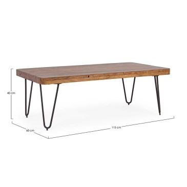 Table basse Edgar de Bizzotto avec plateau en acacia | kasa-store