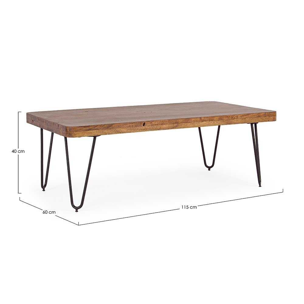 Edgar coffee table made by Bizzotto with acacia top | kasa-store