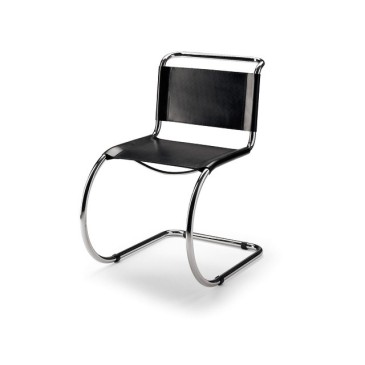 Réédition de Mr Chair de Ludwig Mies van Der Rohe en cuir ou rotin avec ou sans accoudoirs