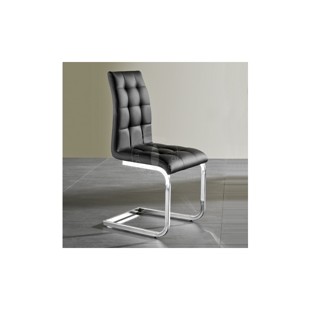 Set 4 Cozy chairs by Tomasucci with sled metal structure and covered in synthetic leather in three different finishes