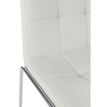 Set 2 Alice chairs by Tomasucci with chromed metal structure and synthetic leather upholstery available in two finishes