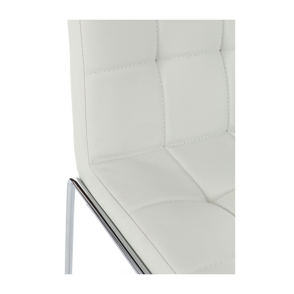 Set 2 Alice chairs by Tomasucci with chromed metal structure and synthetic leather upholstery available in two finishes