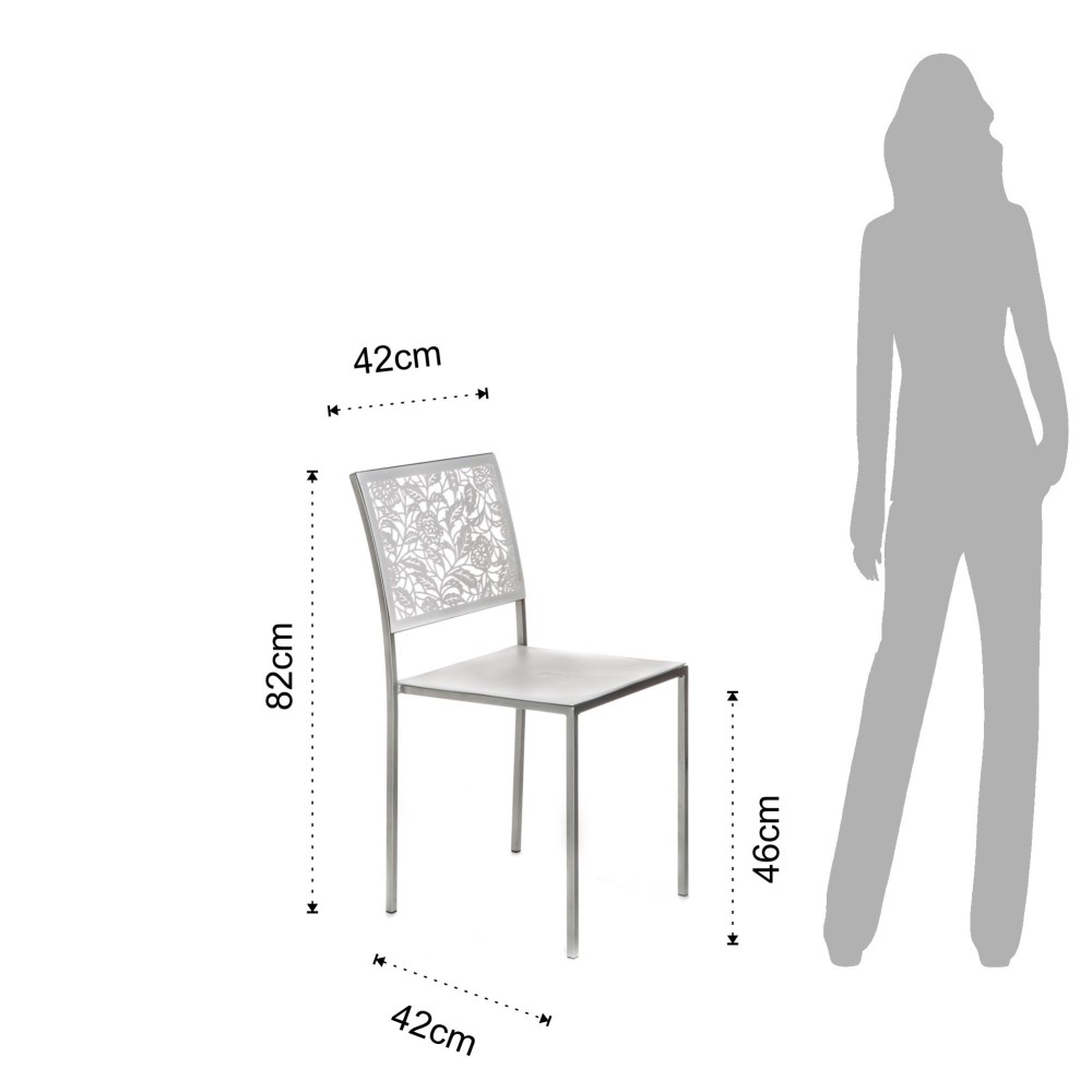 Set od 4 Tomasucci stolice Classic koje se mogu slagati jedna na drugu s metalnom strukturom. Sjedalo i naslon za leđa od ABS-a 