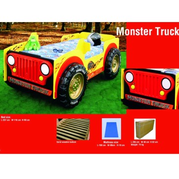 plastiko monster truck krevet detalji