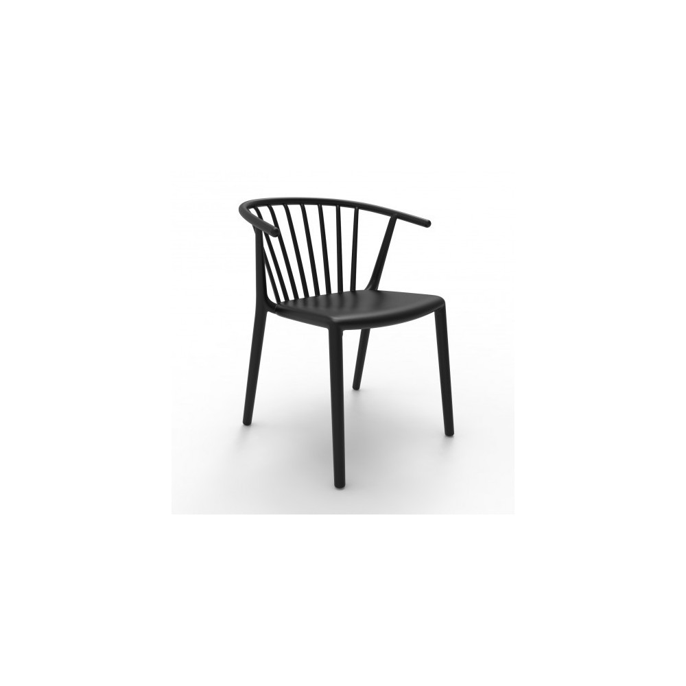 Woody outdoor chair in stackable polypropylene available in several colors