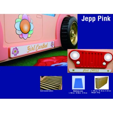 plastiko roza jeep detalji kreveta