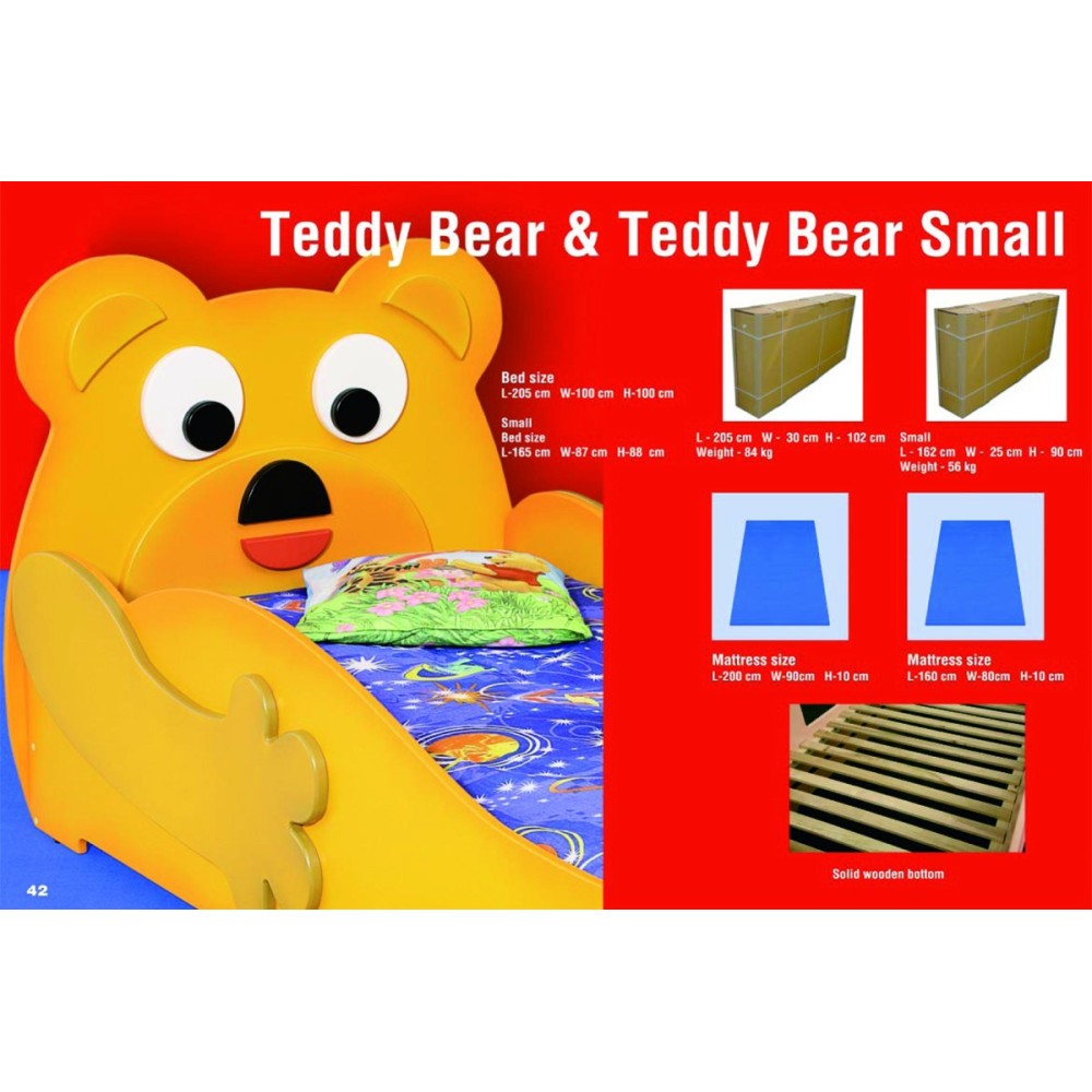 Teddybär Bett in MDF in Form eines Bären ideal für Jungen und Mädchen