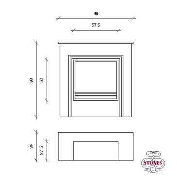 kamenje obiteljski kamin dimenzije