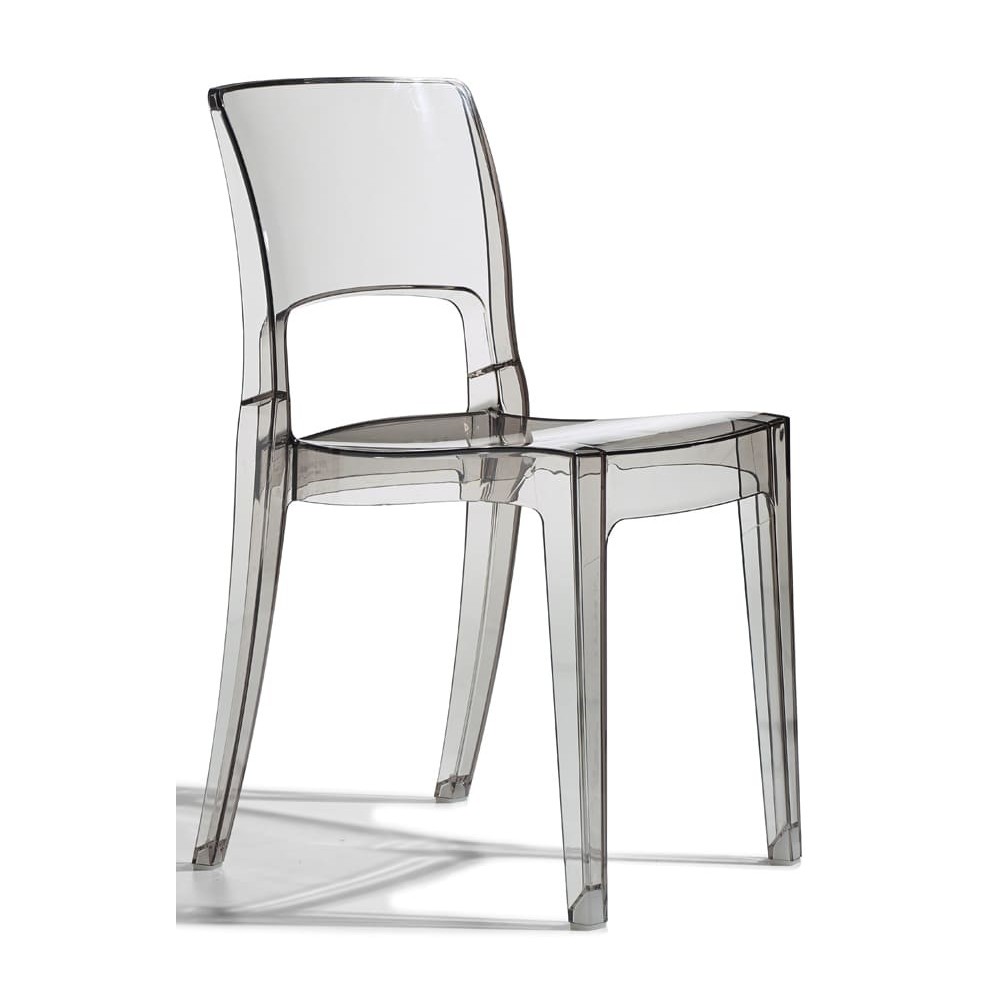 isy antishock transparent smoked chair