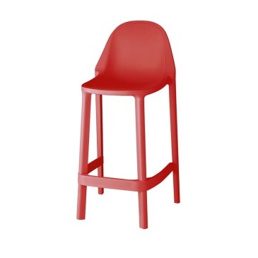 Scab Design stackable stool Più in technopolymer Available with seat height 65 cm or 75 cm and different colors