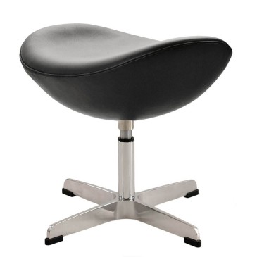 Re-edition Egg Stol za noge od vune ili prave talijanske kože koju je dizajnirao Arne Jacobsen