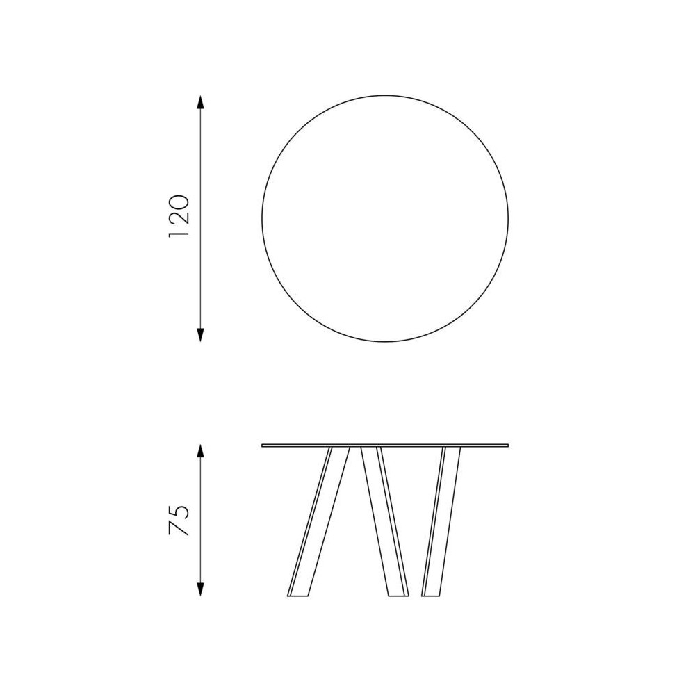 kamenje rondo' dimenzije stola