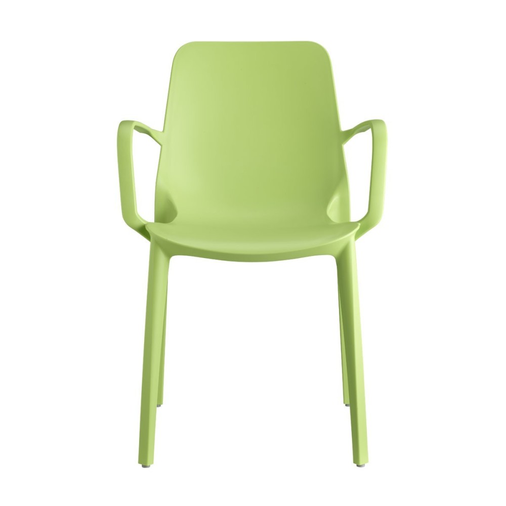 Silla de exterior Ginevra verde de Scab con reposabrazos