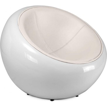 diameter credit Definitief Heruitgave van de Lounge Armchair van Eero Arnio in witte glasvezel.